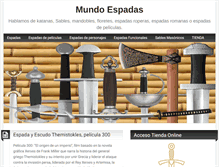 Tablet Screenshot of mundoespadas.com